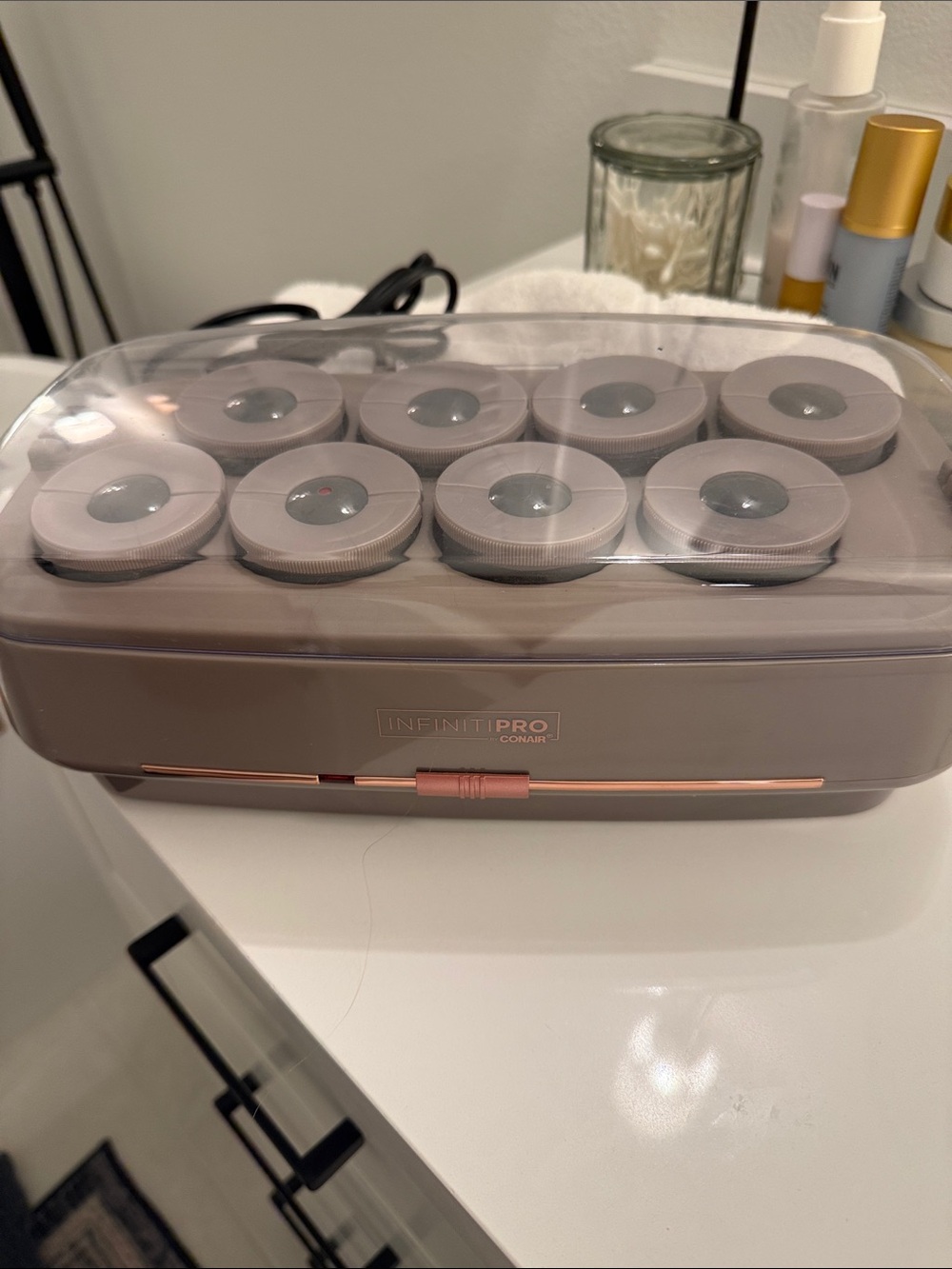 Conair InfinitiPRO Heated Hair Rollers - Taupe- no clips